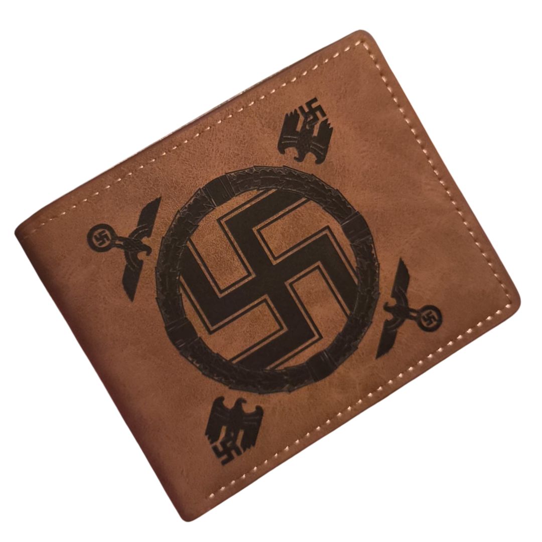 Dreifarbige Stierkampf-Geldbörse aus Wildleder, Ubrique-Flagge, Spanien, Stierkampf-Branding