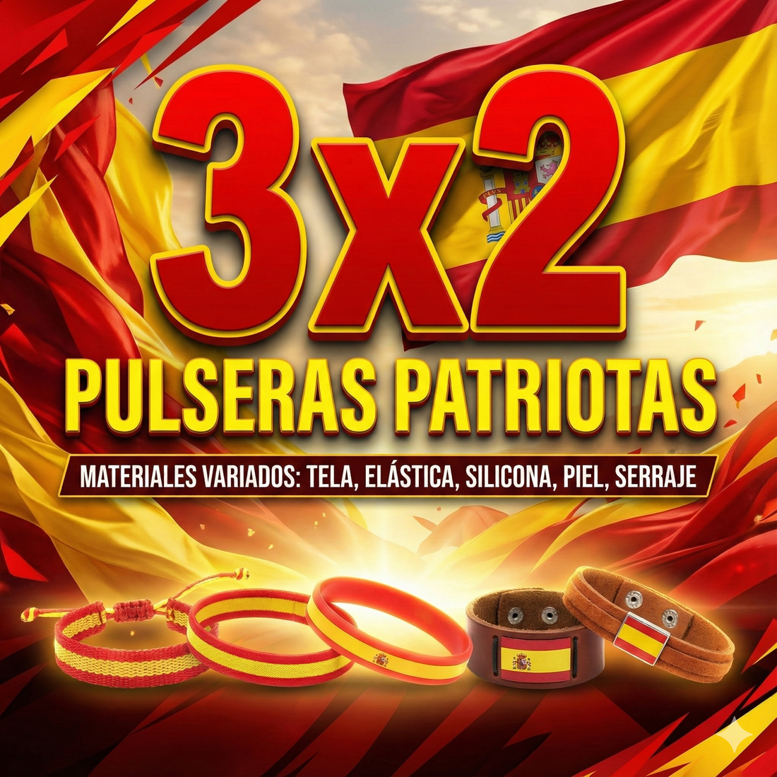 3x2 en Pulseras Patriotas