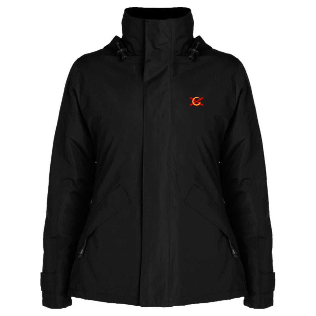 Comprar Parka Bandera España negra Mujer Bandera España La Flamenca de Borgoña Patricia Muñoz VOX