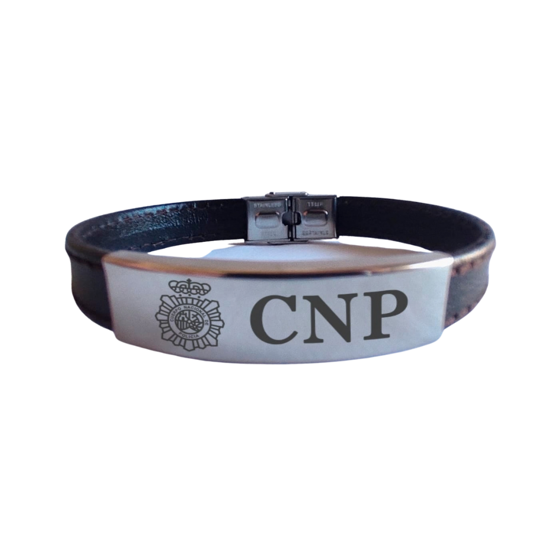 Armband aus kamelfarbenem Wildleder mit spanischem Wappen