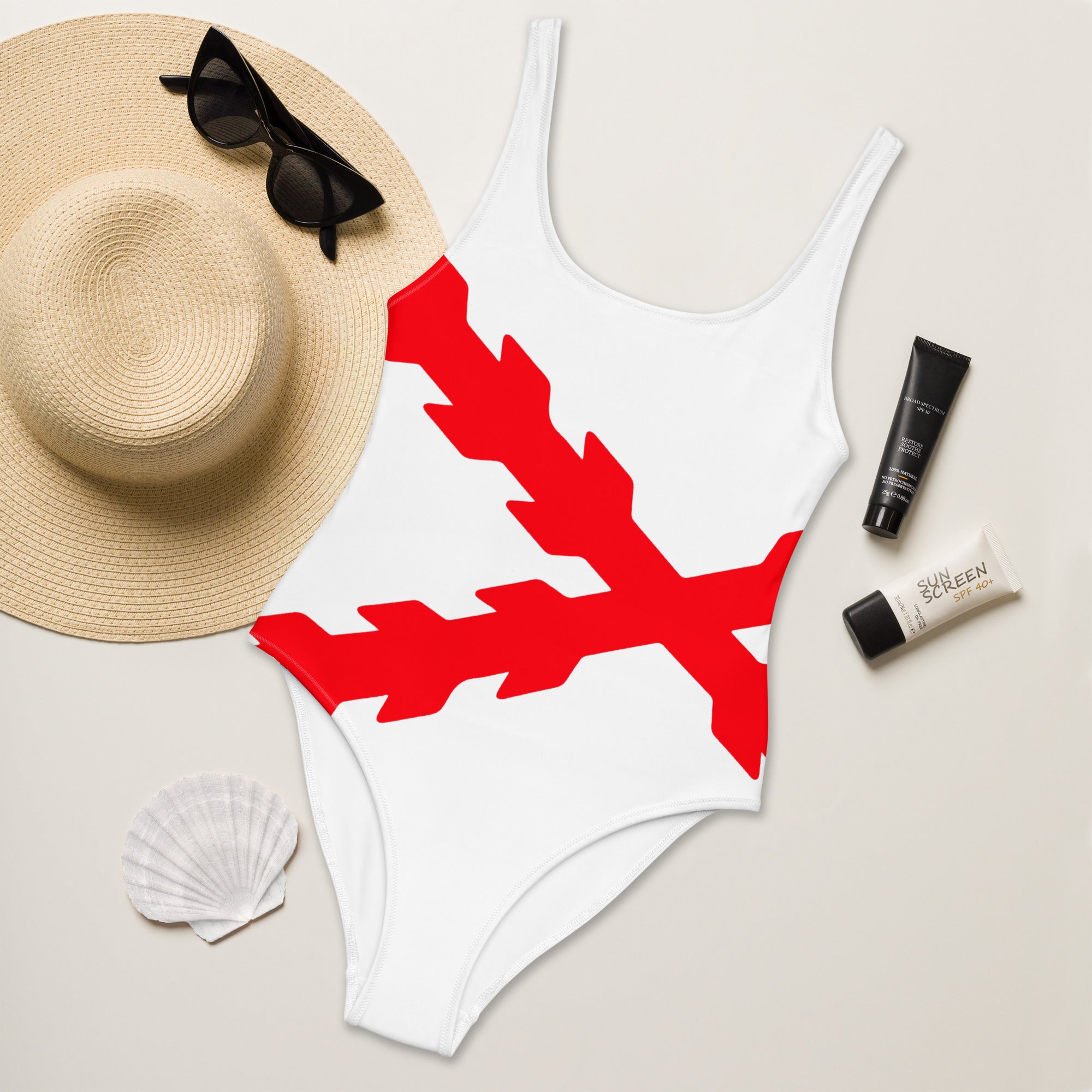 Bañador Mujer Cruz de Borgoña - LaFlamencadeBorgoña