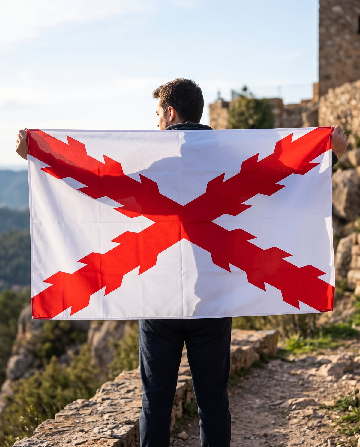 Bandera Cruz de Borgoña Imperio Español 70x100 cm Poliéster