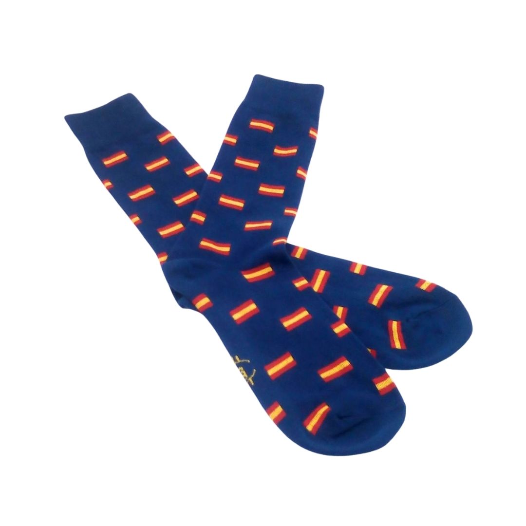 Calcetines bandera España azul marino - LaFlamencadeBorgoña