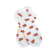 Comprar Calcetines tobilleros bandera España blanco Bandera España La Flamenca de Borgoña Patricia Muñoz VOX