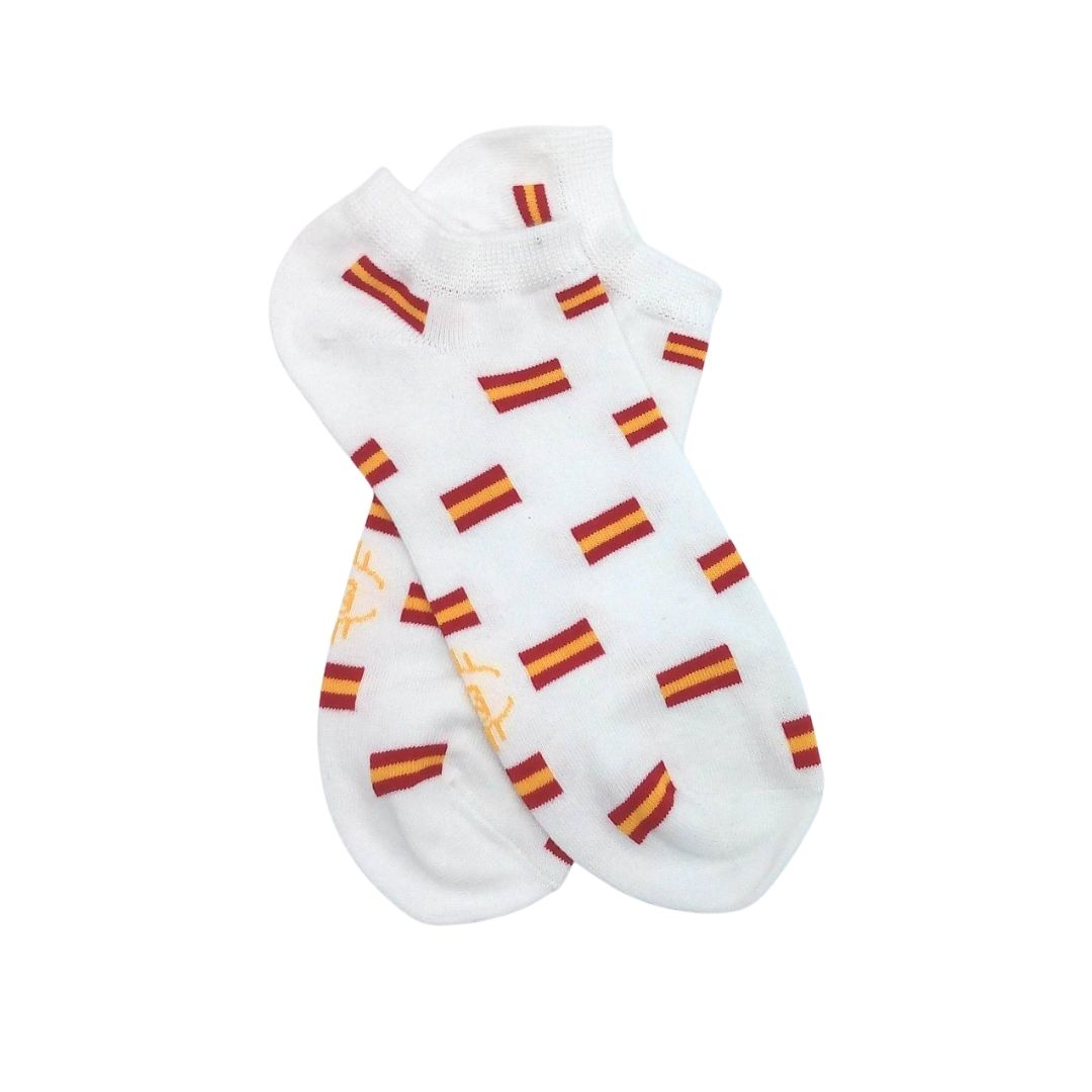 Comprar Calcetines tobilleros bandera España blanco Bandera España La Flamenca de Borgoña Patricia Muñoz VOX