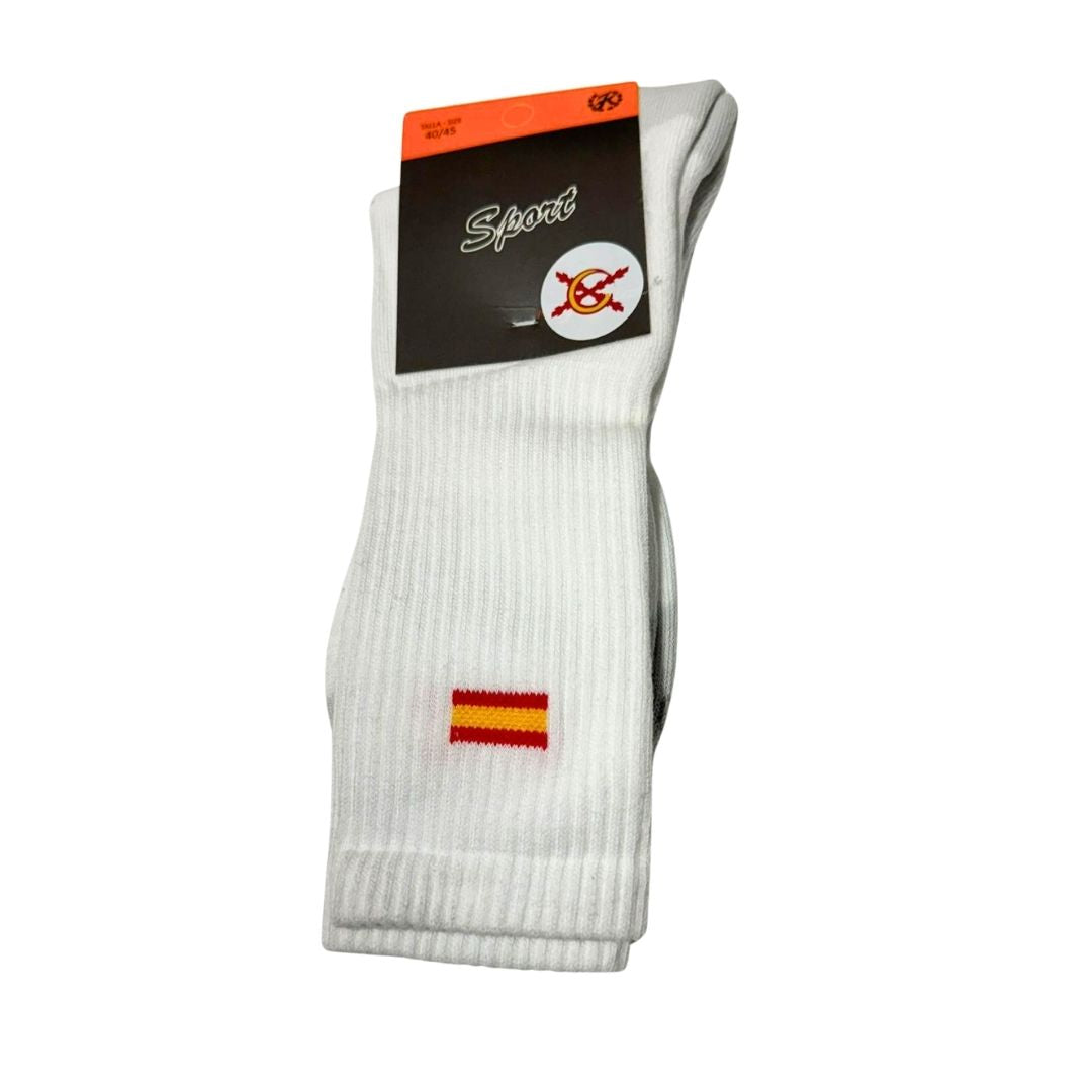 Calcetines bandera España rectangular Blanco - LaFlamencadeBorgoña