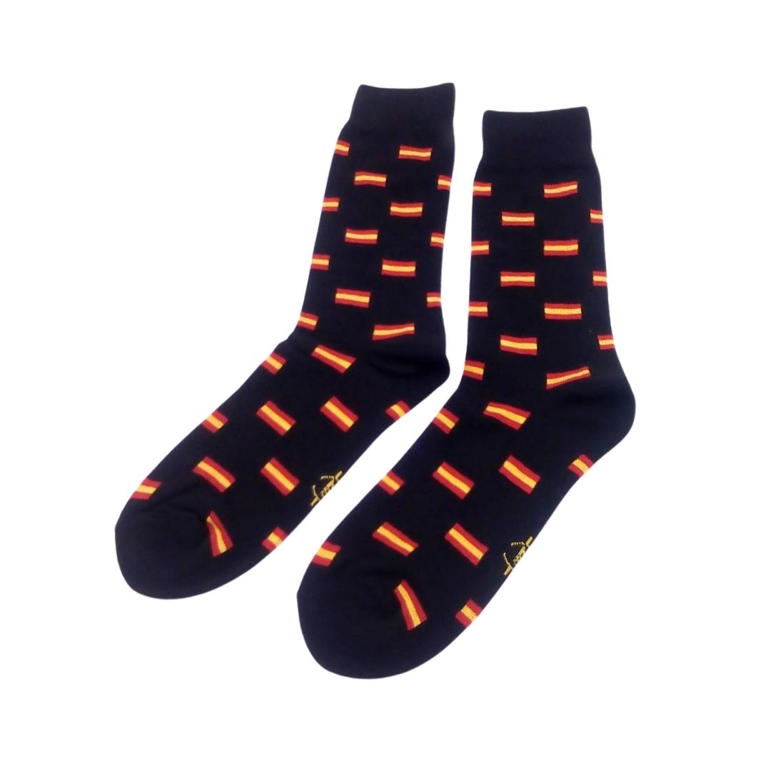 Calcetines bandera España Negro - LaFlamencadeBorgoña