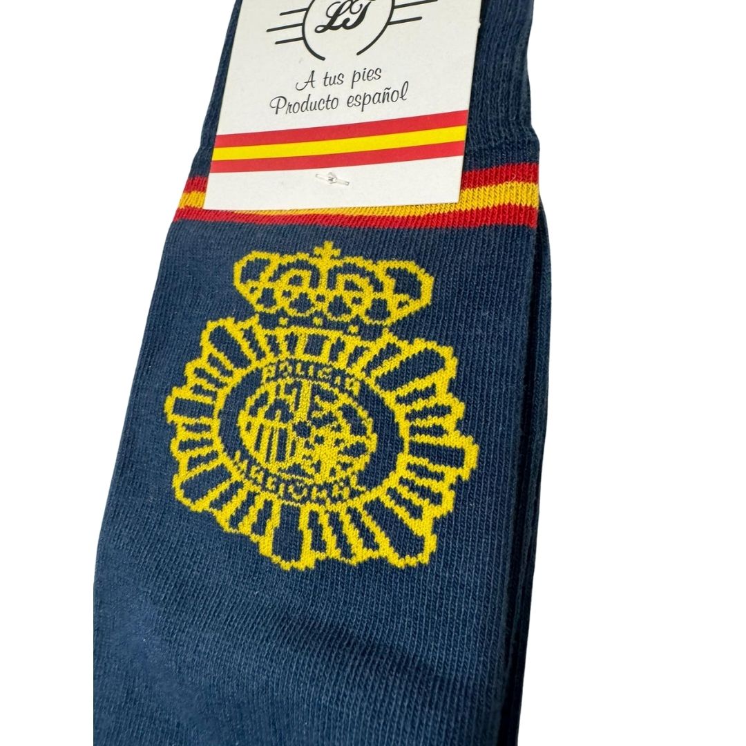 Comprar Calcetines Policía Nacional Española - Negro La Flamenca de Borgoña, Bandera de España, Cruz de Borgoña, Patricia Muñoz, VOX, Santiago Abascal