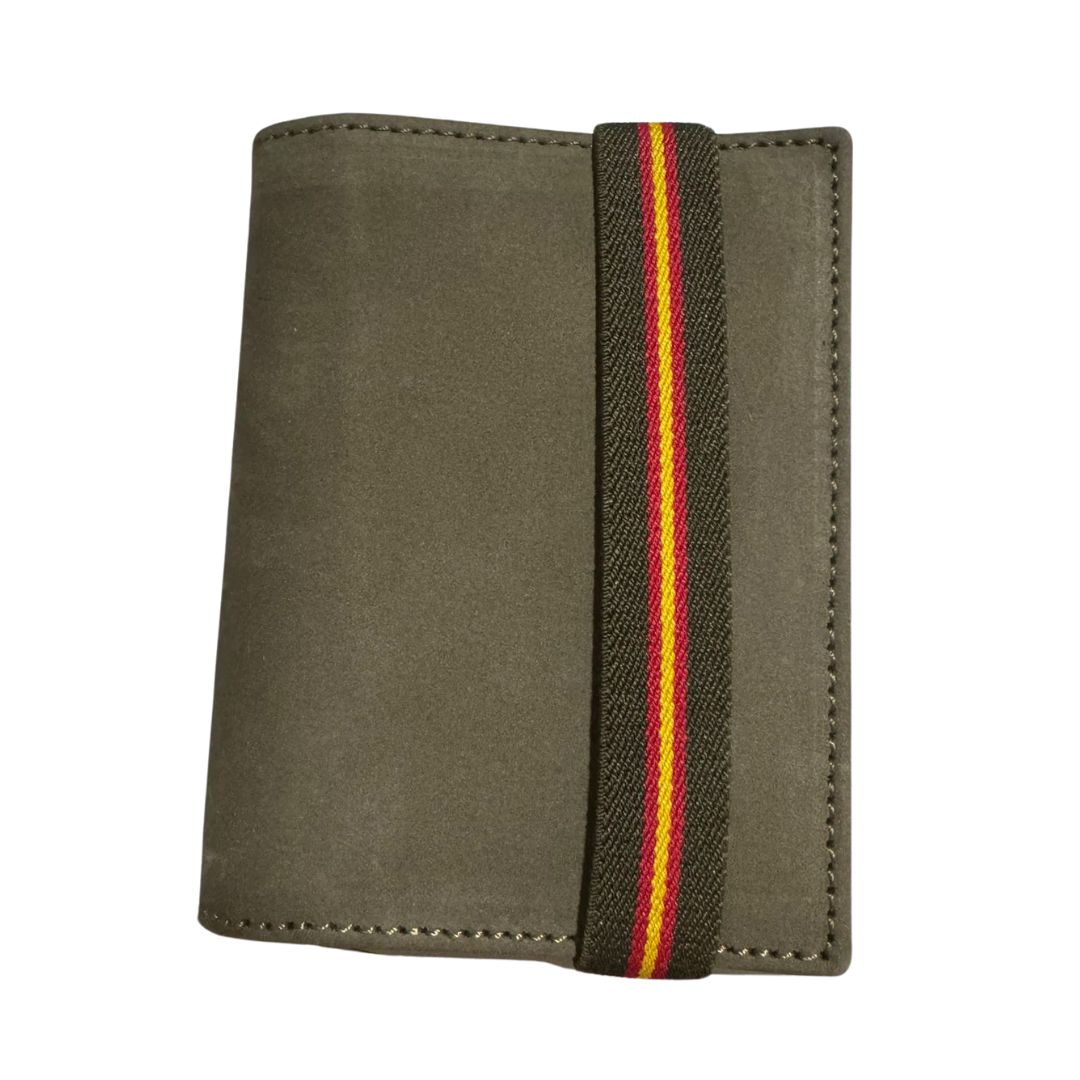 Cartera España Nobuck Verde elástico - LaFlamencadeBorgoña