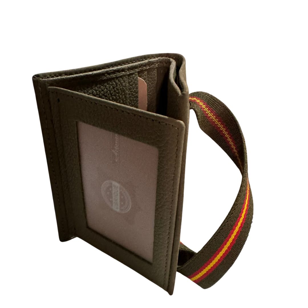 Cartera España Nobuck Verde elástico - LaFlamencadeBorgoña