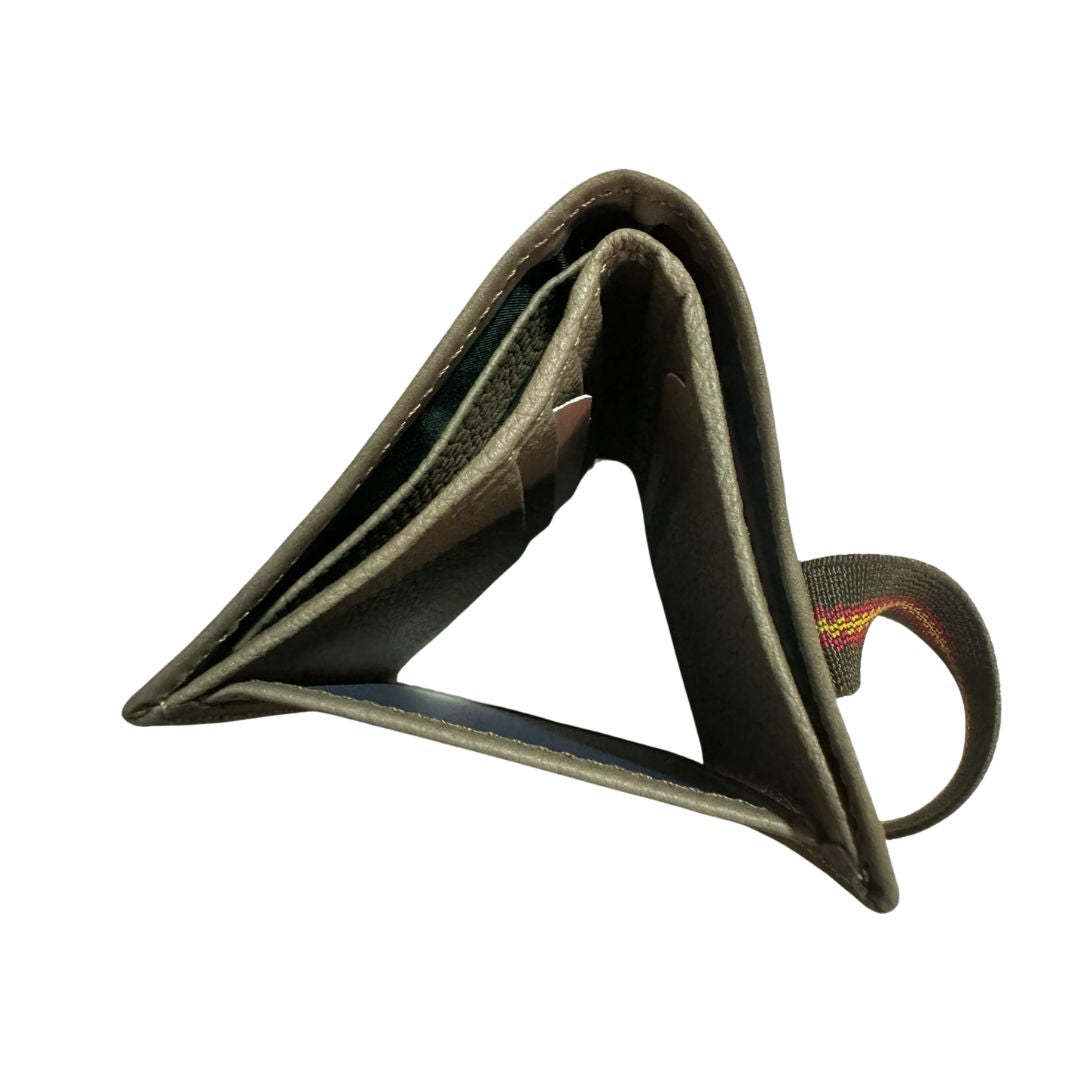 Cartera España Nobuck Verde elástico - LaFlamencadeBorgoña