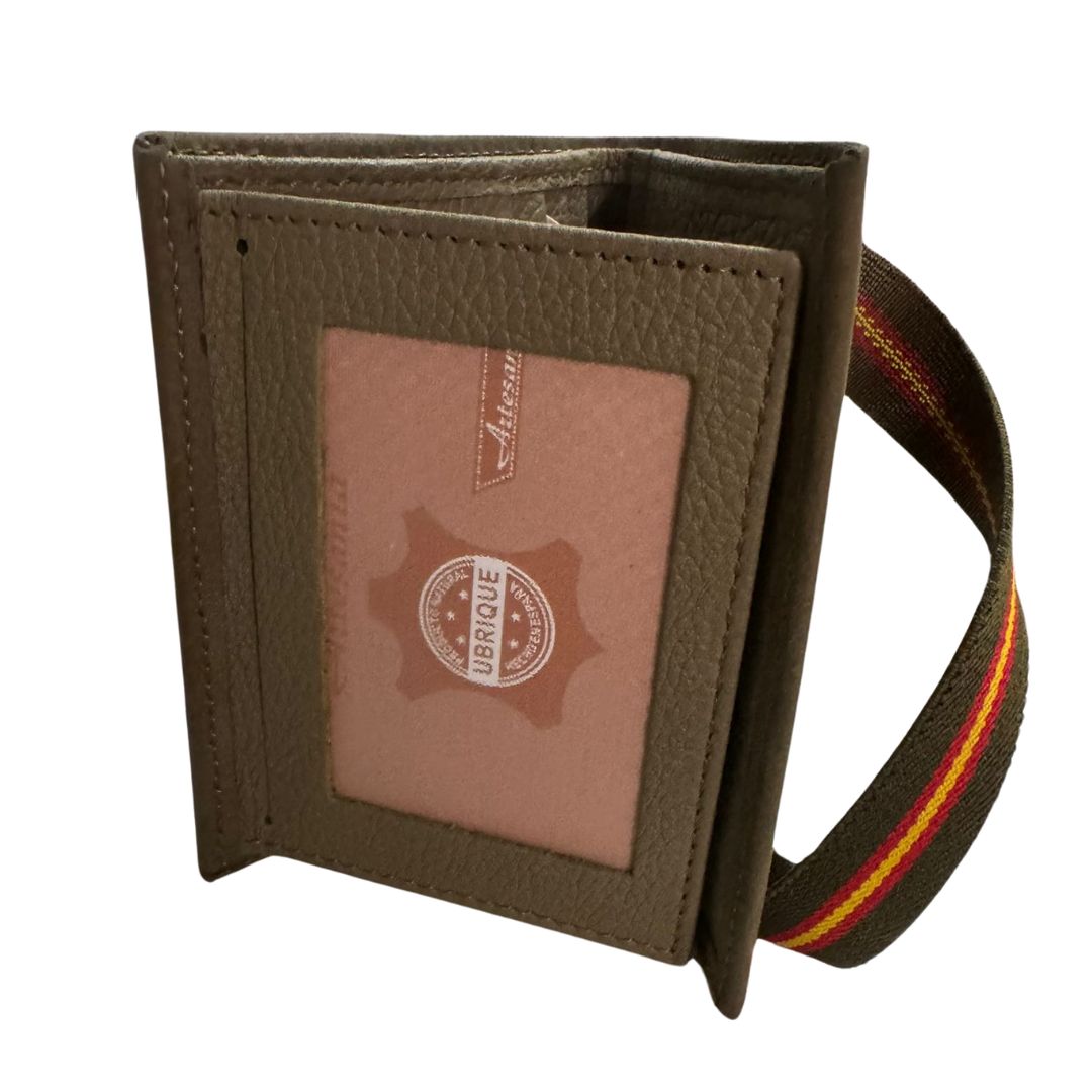 Cartera España Nobuck Verde elástico - LaFlamencadeBorgoña