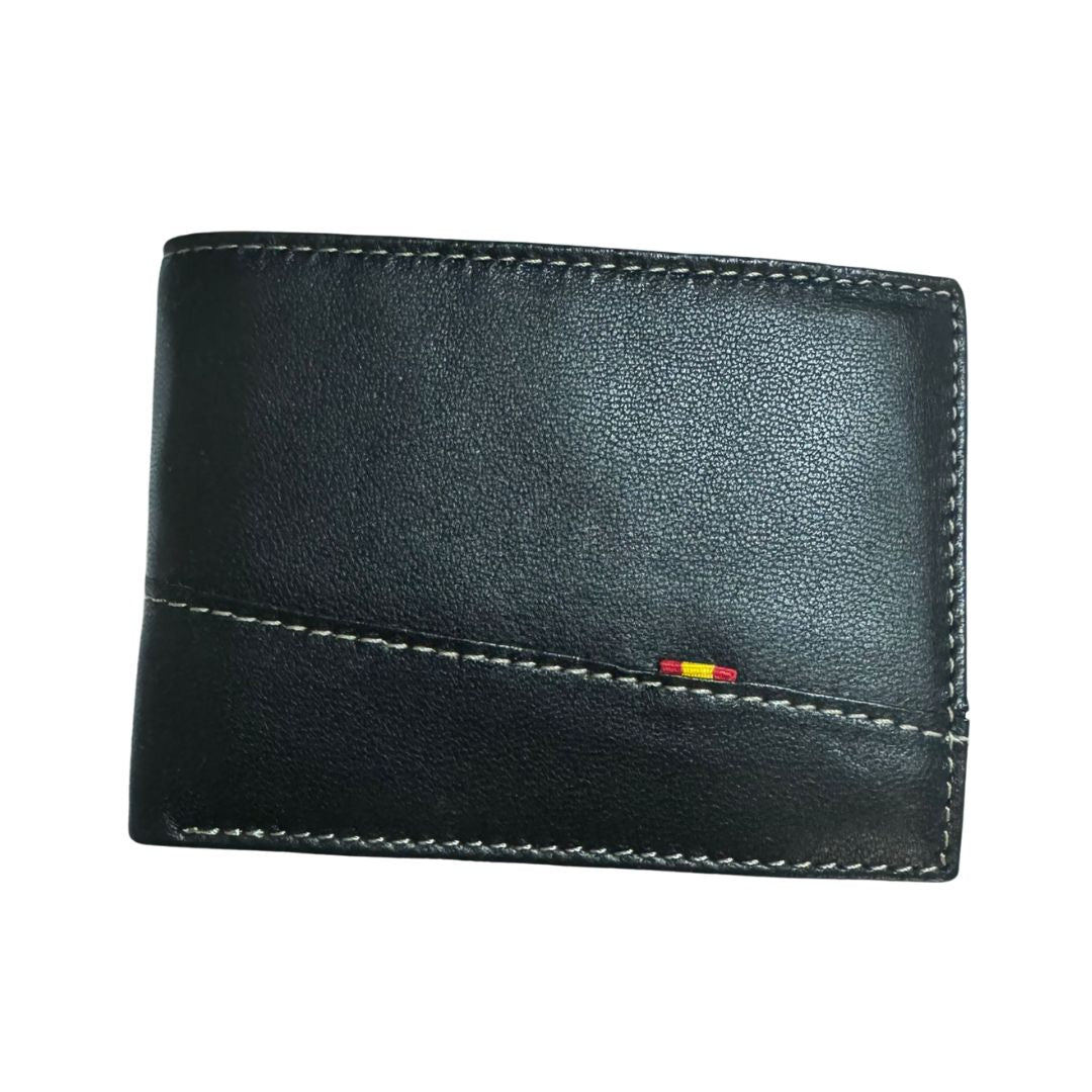 Cartera Placa Policía Nacional negra España pespunte blanco - LaFlamencadeBorgoña