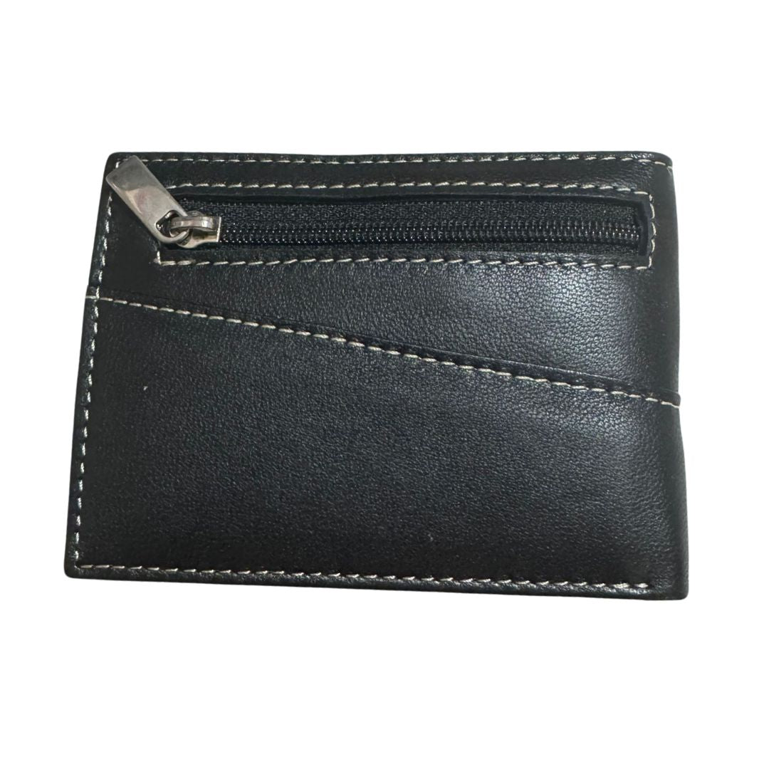 Cartera Placa Policía Nacional negra España pespunte blanco - LaFlamencadeBorgoña