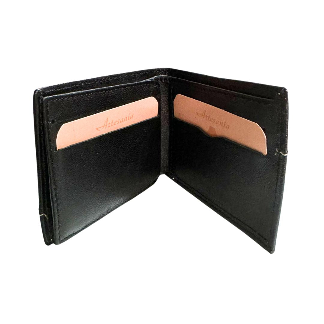 Cartera Placa Policía Nacional negra España pespunte blanco - LaFlamencadeBorgoña