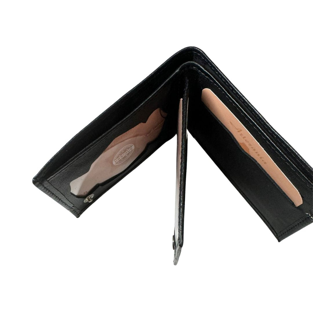 Cartera Placa Policía Nacional negra España pespunte blanco - LaFlamencadeBorgoña