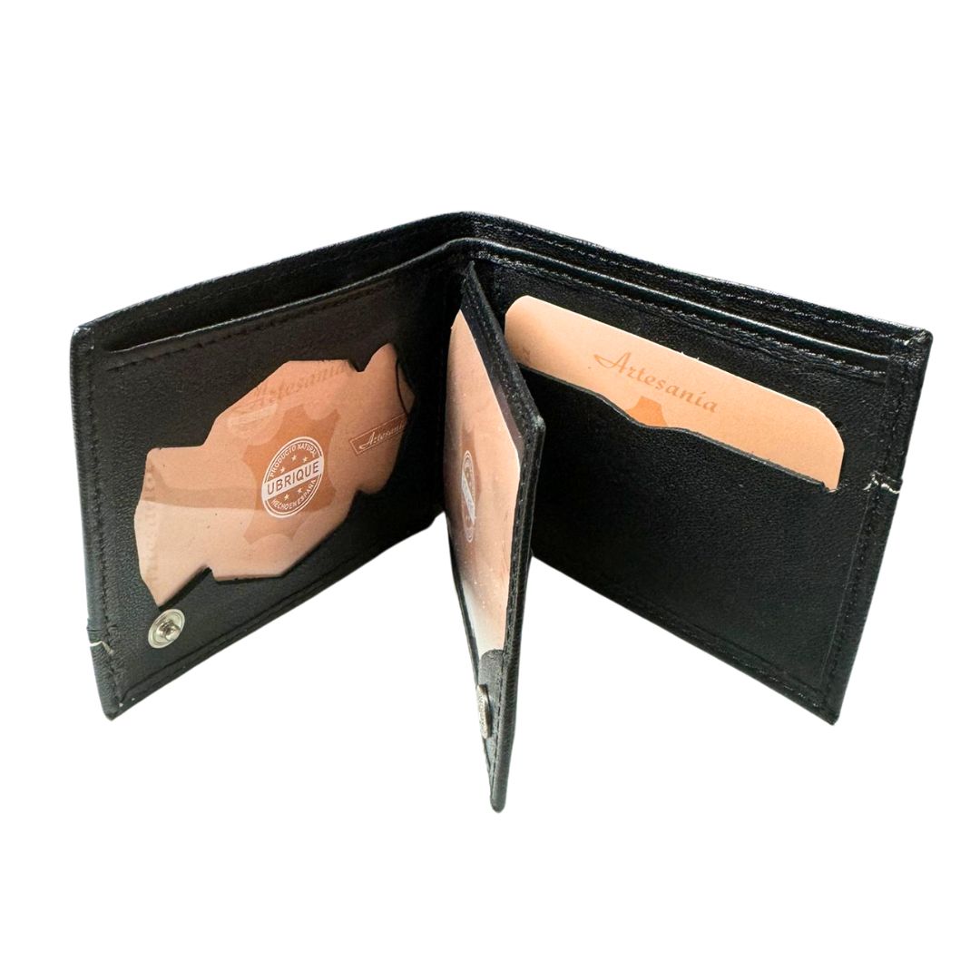 Cartera Placa Policía Nacional negra España pespunte blanco - LaFlamencadeBorgoña