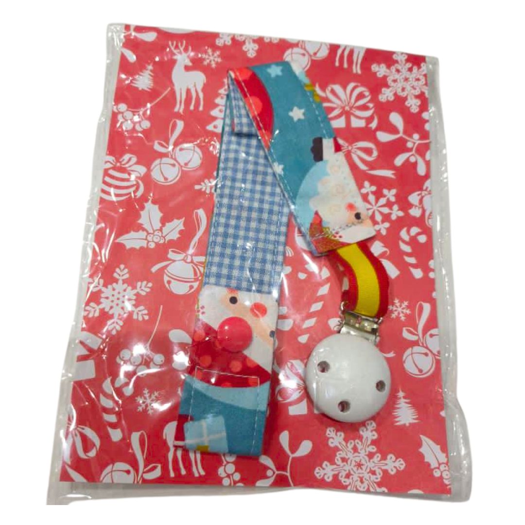 Chupetero Bandera España de NAVIDAD para Bebé - LaFlamencadeBorgoña