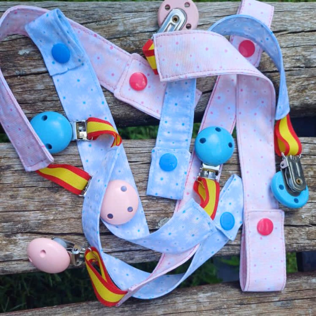 Chupetero Bandera de España para Bebé - LaFlamencadeBorgoña