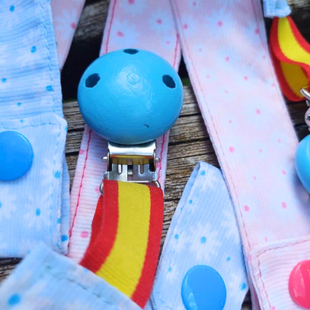 Chupetero Bandera de España para Bebé - LaFlamencadeBorgoña