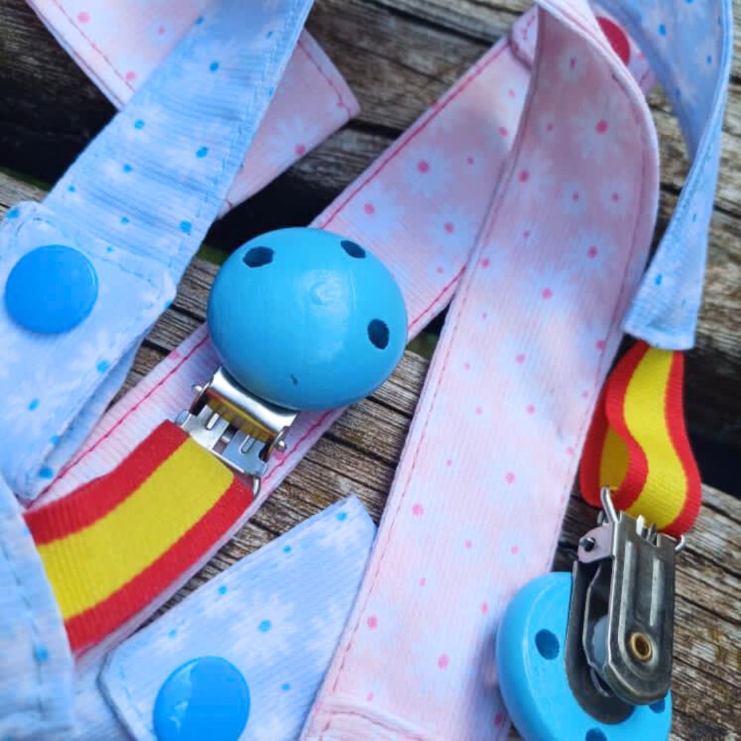 Chupetero Bandera de España para Bebé - LaFlamencadeBorgoña