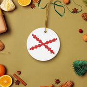 Comprar Adorno de cerámica para Árbol de Navidad - Cruz de Borgoña La Flamenca de Borgoña Bandera España