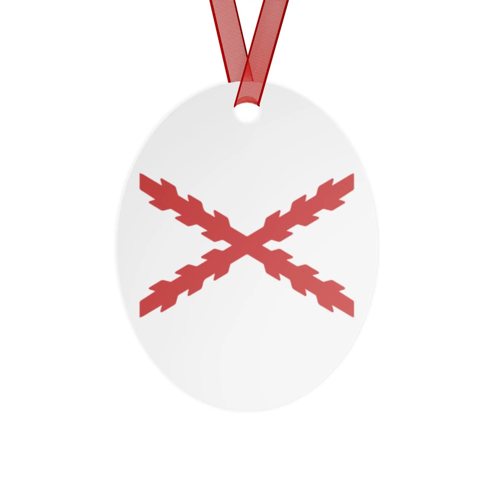 Comprar Adornos de cerámica a doble cara para Árbol de Navidad - Cruz de Borgoña La Flamenca de Borgoña Bandera España