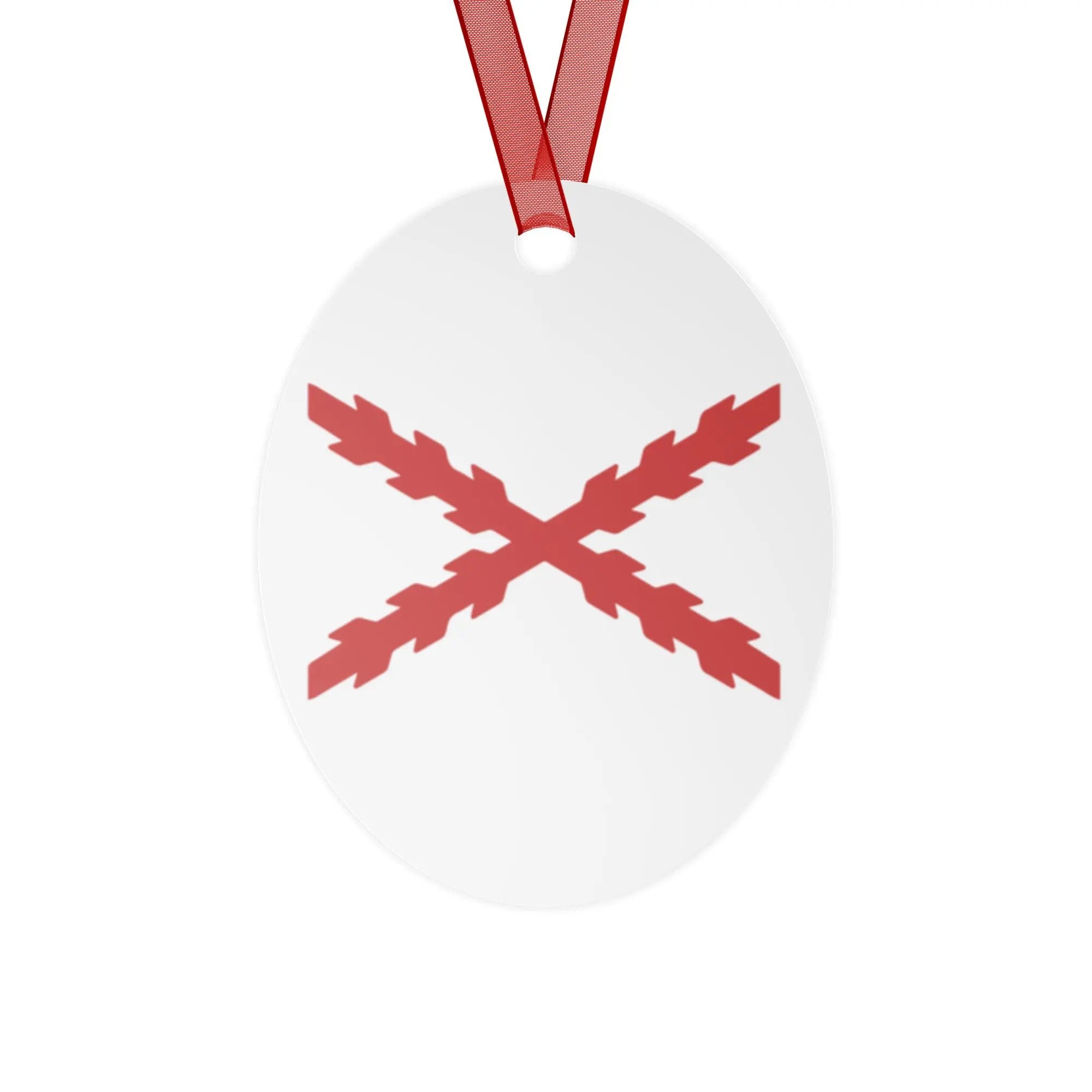 Comprar Adornos de cerámica a doble cara para Árbol de Navidad - Cruz de Borgoña La Flamenca de Borgoña Bandera España