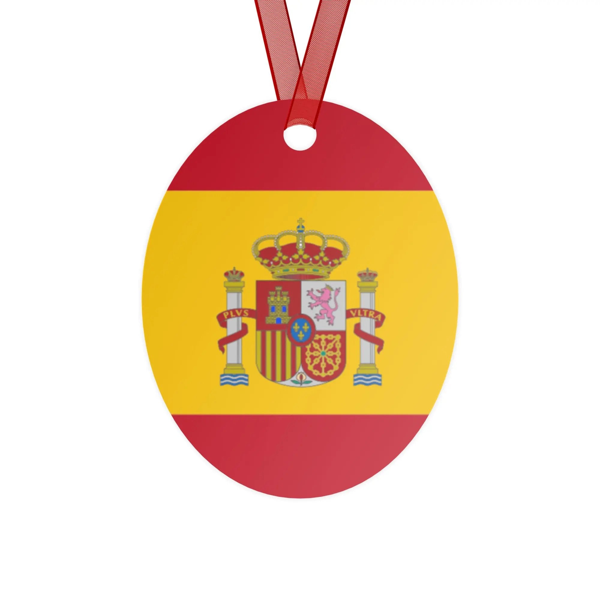 Comprar Adornos de cerámica a doble cara para Árbol de Navidad La Flamenca de Borgoña Bandera España