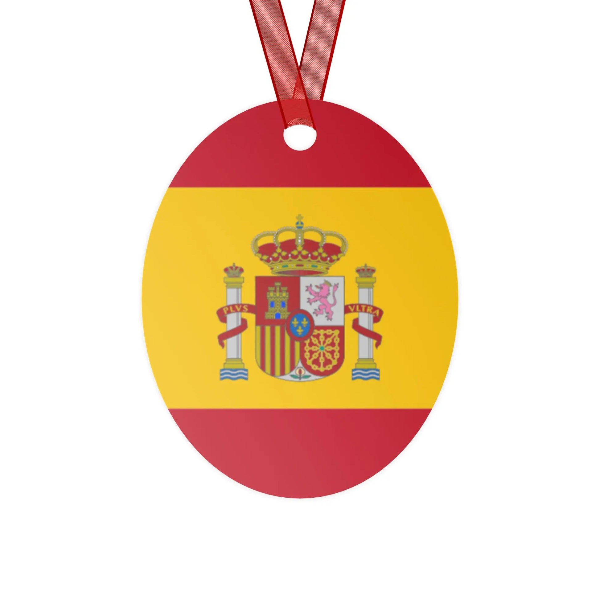 Comprar Adornos de cerámica a doble cara para Árbol de Navidad La Flamenca de Borgoña Bandera España