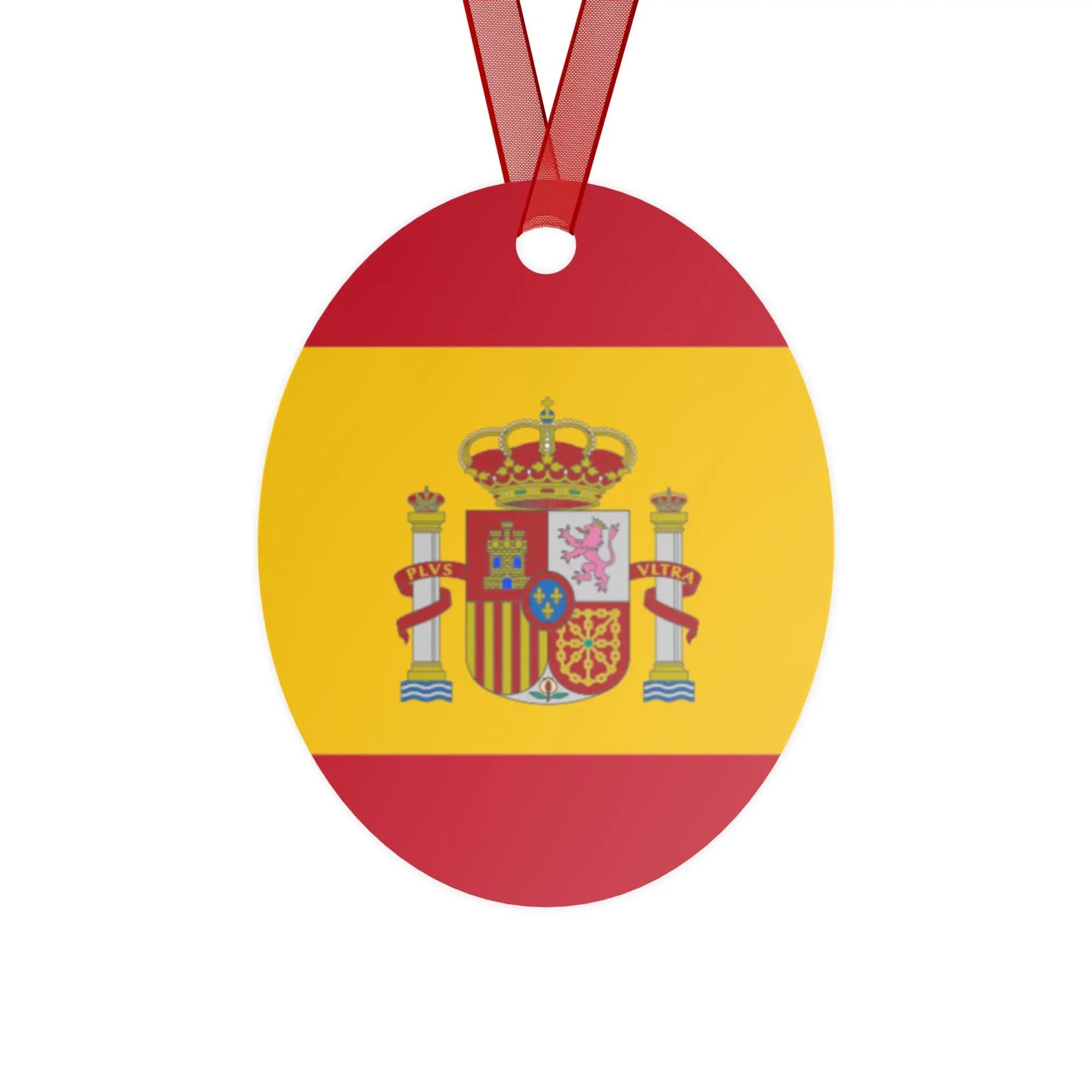 Comprar Adornos de cerámica a doble cara para Árbol de Navidad La Flamenca de Borgoña Bandera España