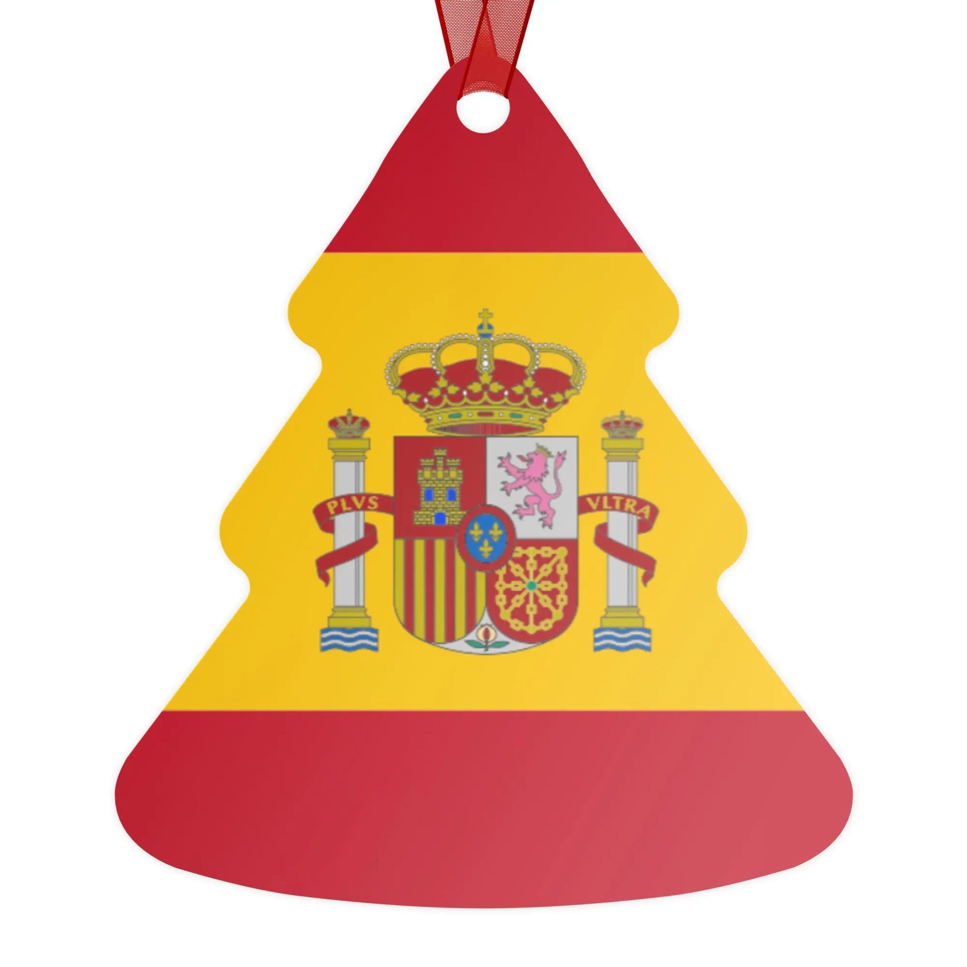 Comprar Adornos de cerámica a doble cara para Árbol de Navidad La Flamenca de Borgoña Bandera España