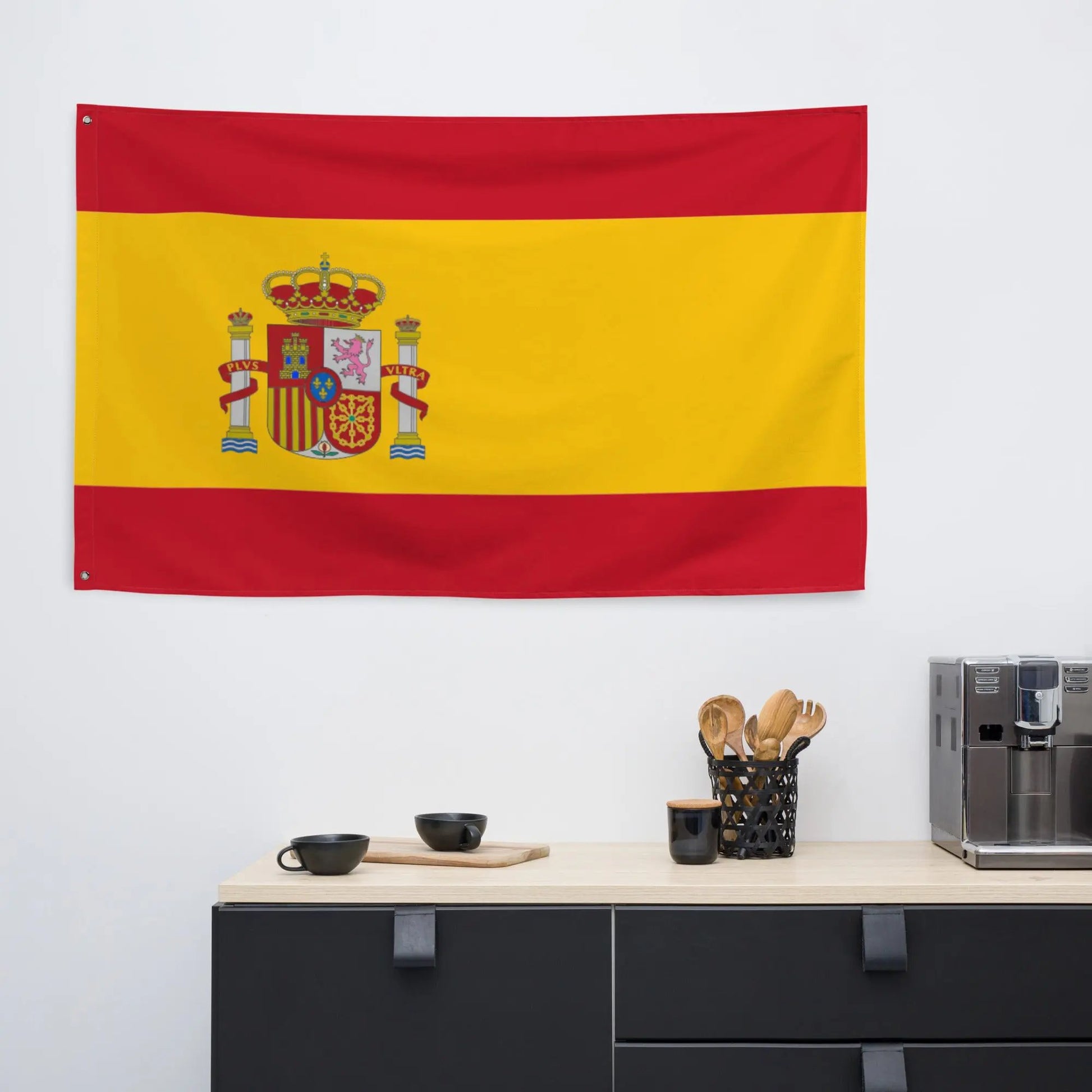 Comprar Bandera Bandera España con escudo La Flamenca de Borgoña Bandera España