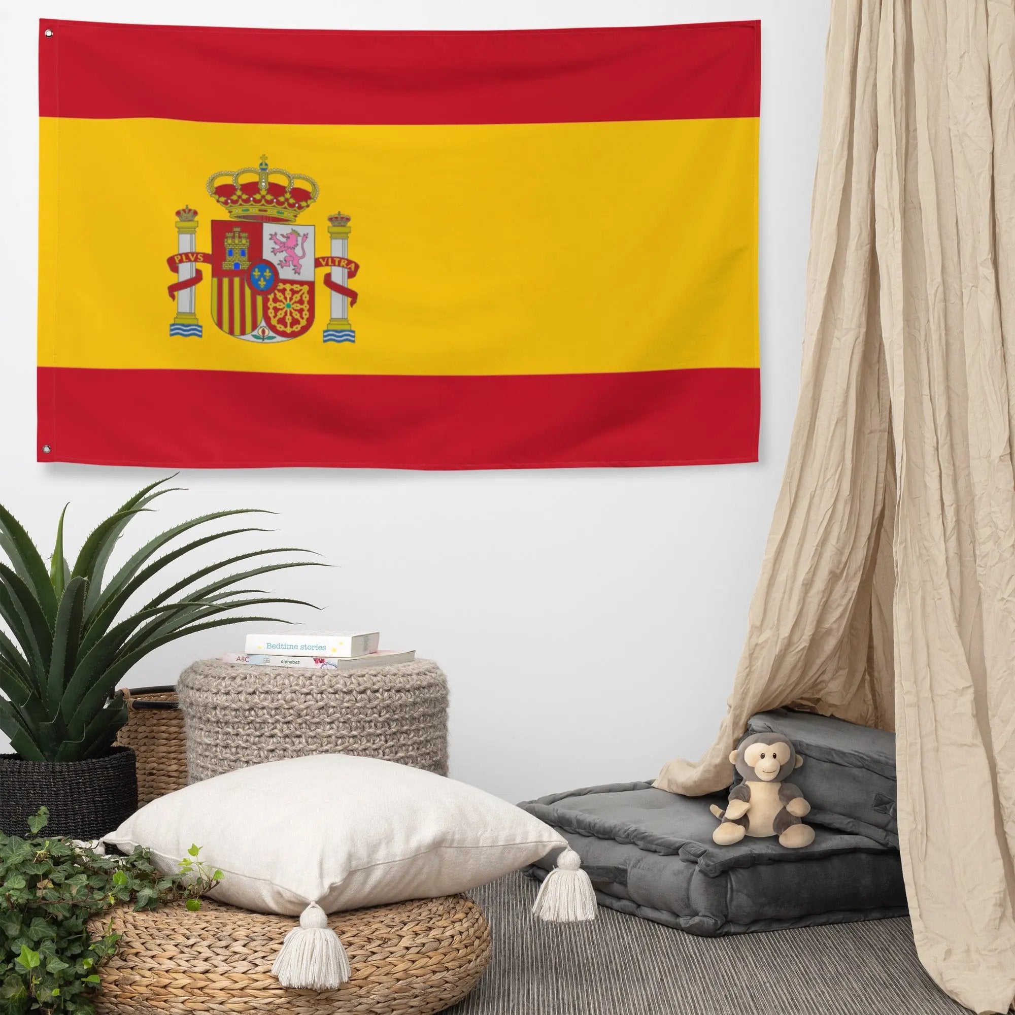Comprar Bandera Bandera España con escudo La Flamenca de Borgoña Bandera España