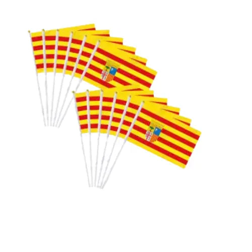 Comprar Bandera de Mano de Aragón 20x30 cm La Flamenca de Borgoña Bandera España