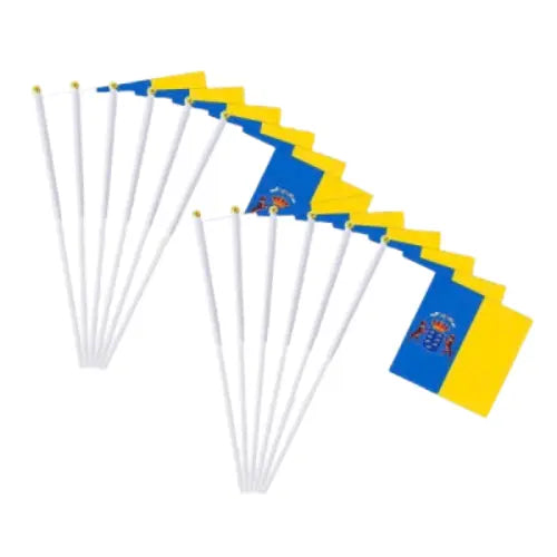 Comprar Bandera de Mano de Canarias 20x30 cm La Flamenca de Borgoña Bandera España