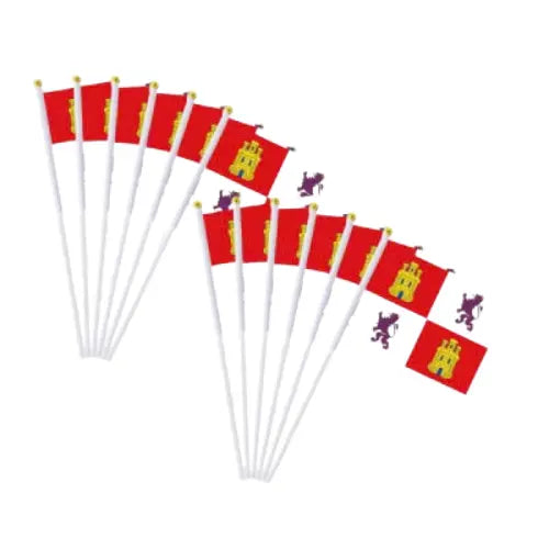 Comprar Bandera de Mano de Castilla y León 20x30 cm La Flamenca de Borgoña Bandera España