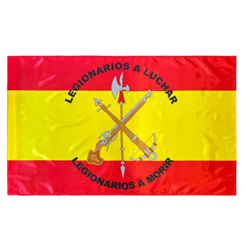 Comprar Bandera de la Legión Española 150x90 cm Satén La Flamenca de Borgoña Bandera España