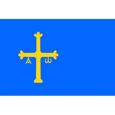 Comprar Bandera del Principado de Asturias (70 x 100 cm - Poliéster) La Flamenca de Borgoña Bandera España