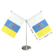 Comprar Banderín de Mesa de Canarias 14x21 cm (Sin Asta) La Flamenca de Borgoña Bandera España