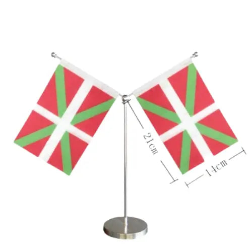 Comprar Banderín de Mesa del País Vasco / Ikurriña 14x21 cm (Sin Asta) La Flamenca de Borgoña Bandera España