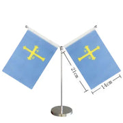 Comprar Banderín de Mesa del Principado de Asturias 14x21 cm (Sin Asta) La Flamenca de Borgoña Bandera España
