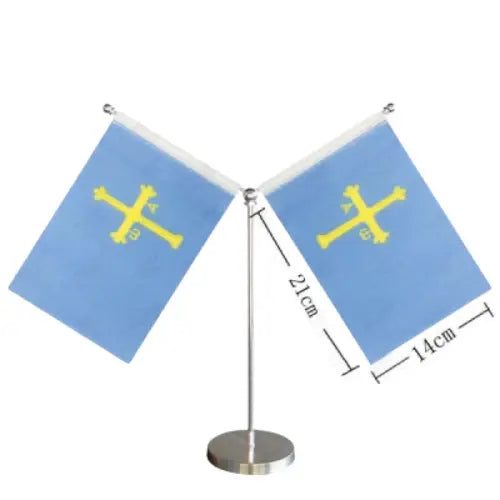 Comprar Banderín de Mesa del Principado de Asturias 14x21 cm (Sin Asta) La Flamenca de Borgoña Bandera España