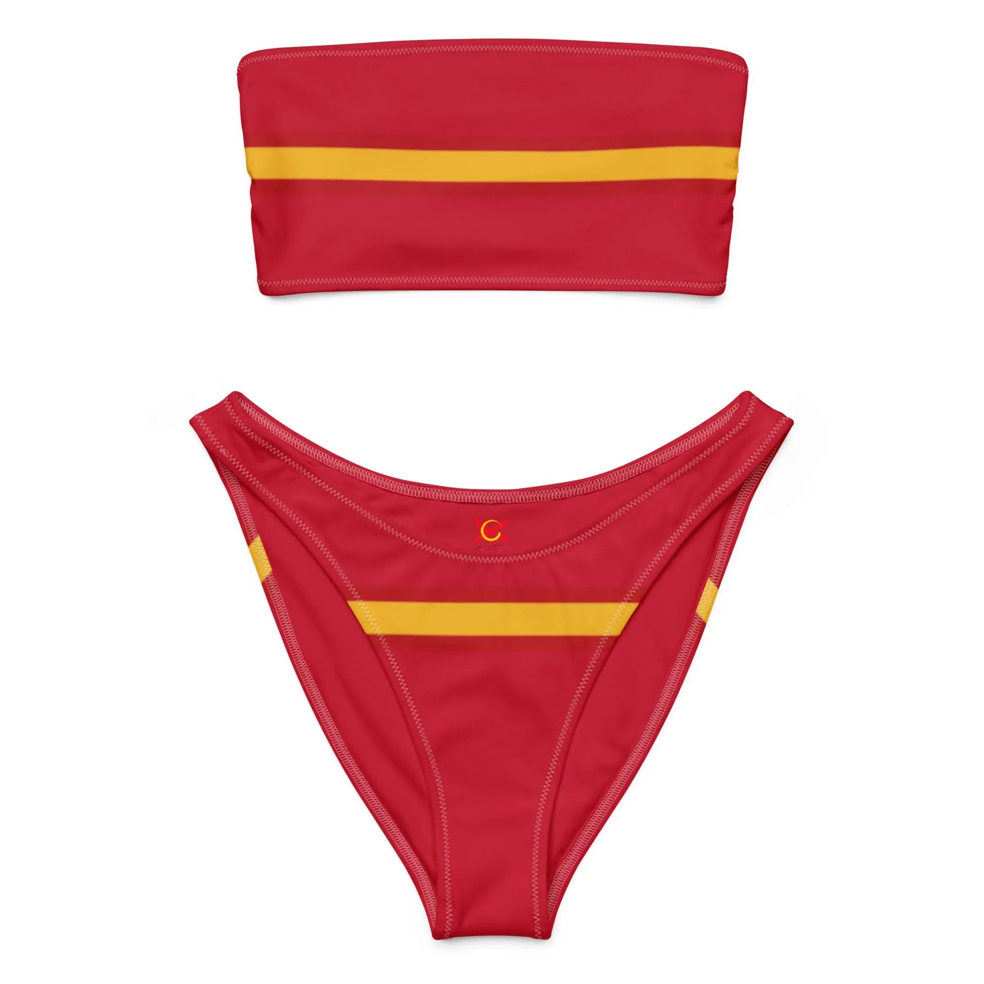Comprar Bikini bandeau reciclado Bandera España La Flamenca de Borgoña Bandera España
