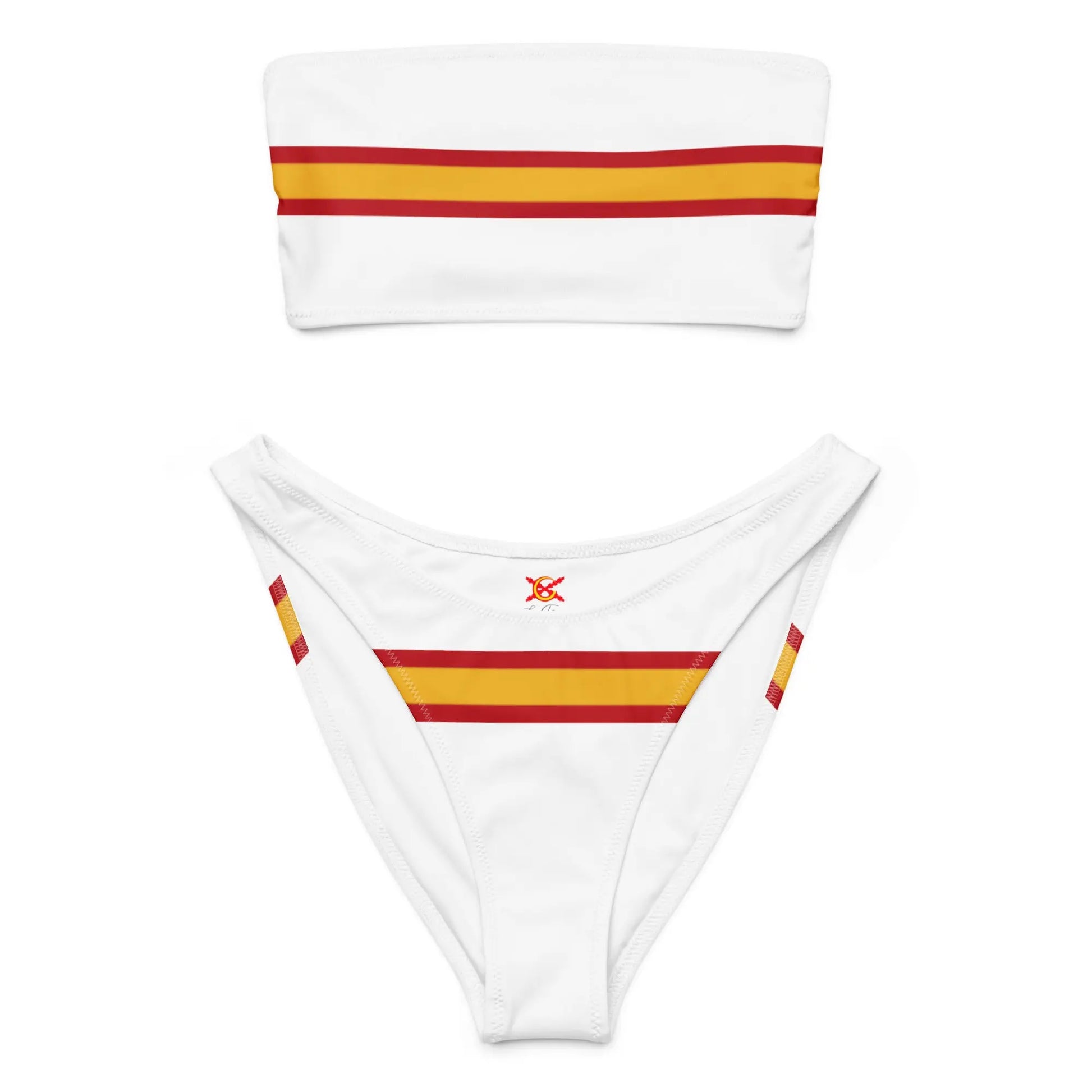 Comprar Bikini bandeau reciclado Bandera de España La Flamenca de Borgoña Bandera España