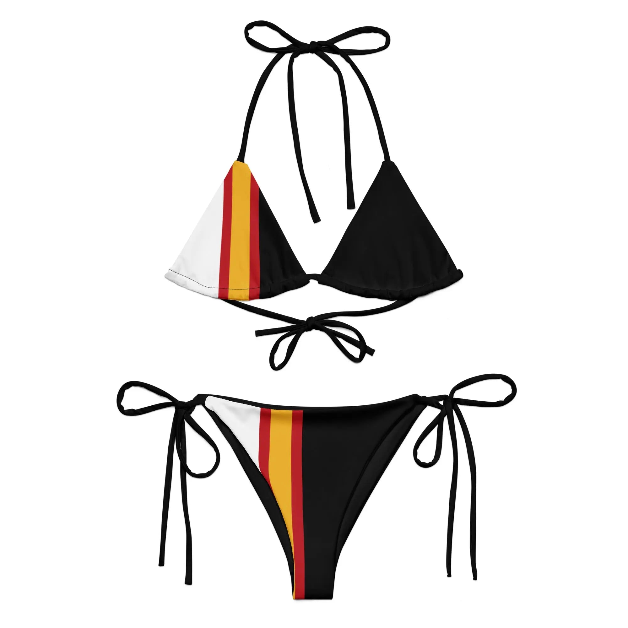 Comprar Bikini de triángulo negro Bandera España La Flamenca de Borgoña, Bandera de España, Cruz de Borgoña, Patricia Muñoz, VOX, Santiago Abascal