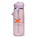 Comprar Botella de agua con tapa y pajita abatible "SÍ, Soy Facha, y con orgullo" La Flamenca de Borgoña Bandera España