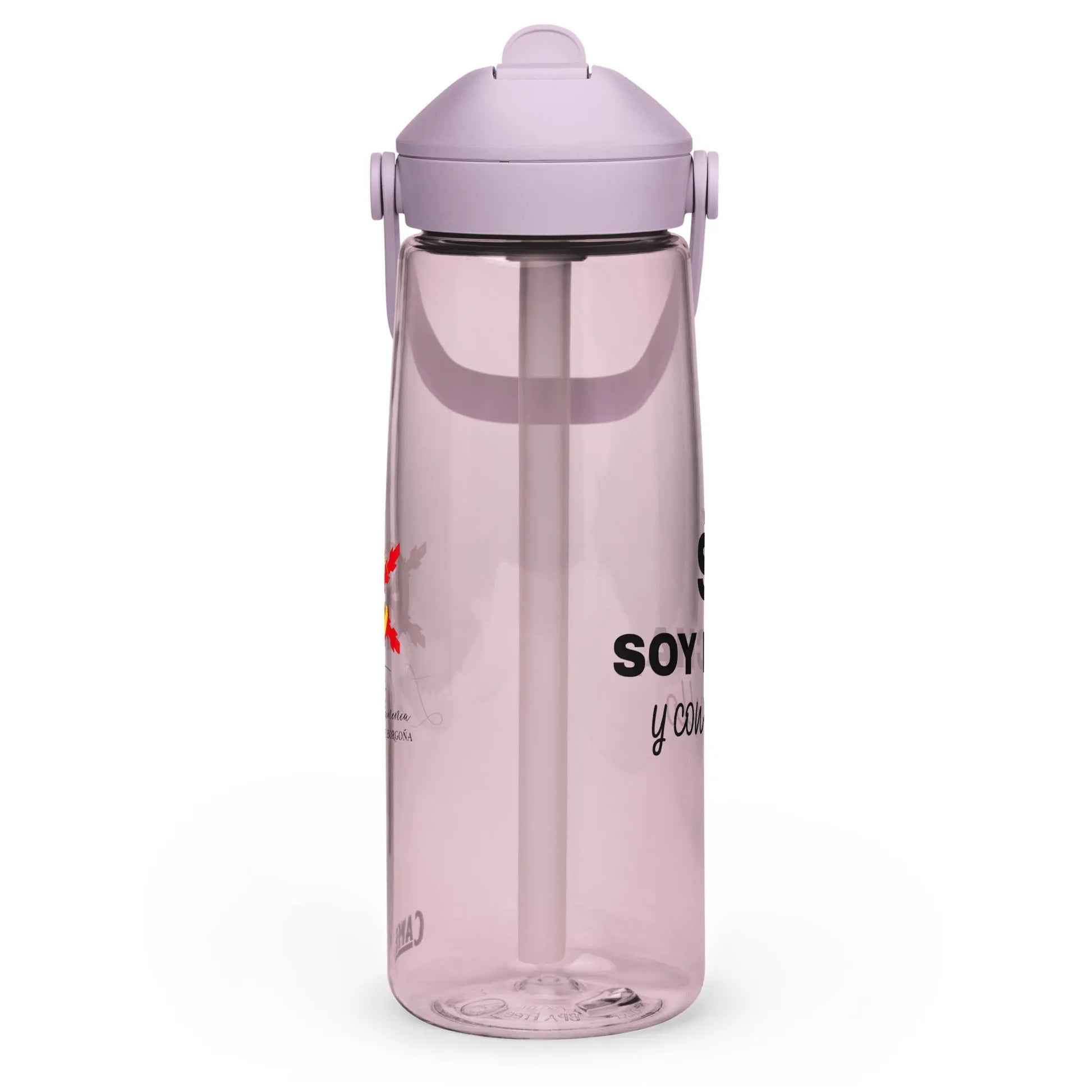 Comprar Botella de agua con tapa y pajita abatible "SÍ, Soy Facha, y con orgullo" La Flamenca de Borgoña Bandera España