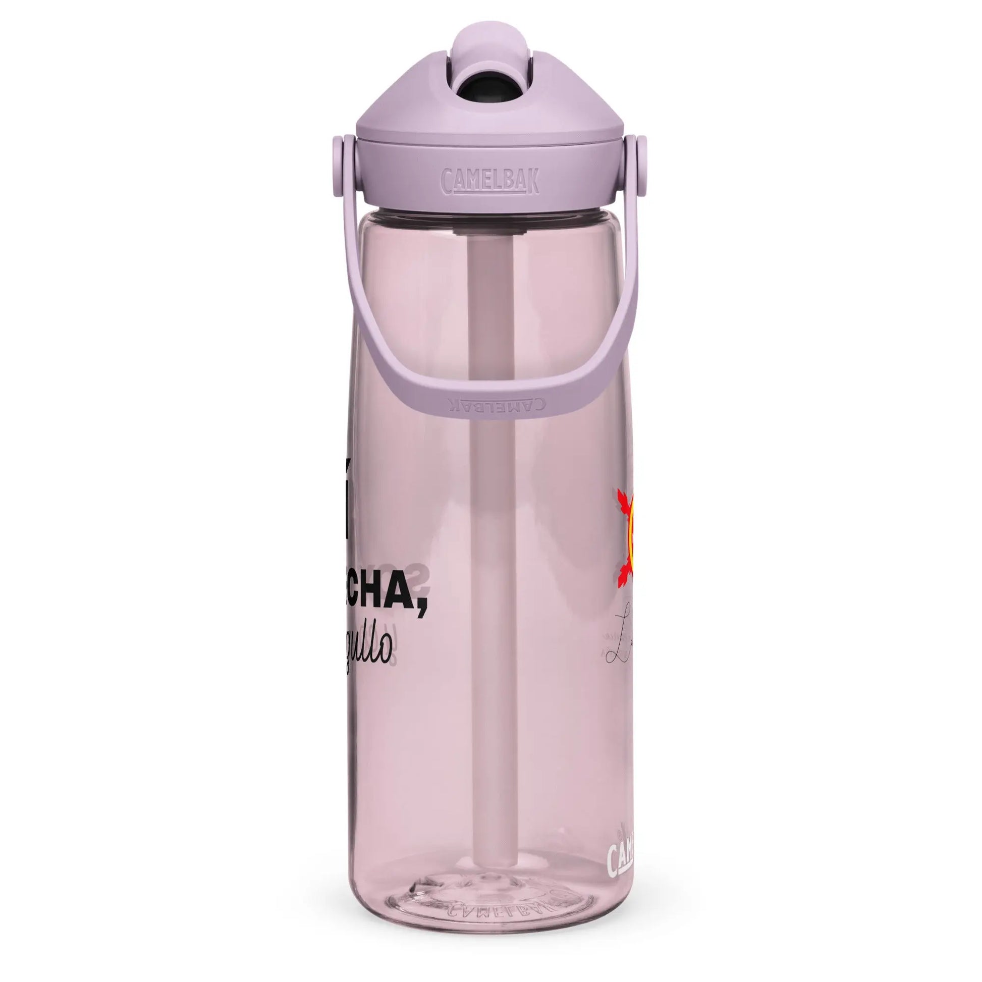 Comprar Botella de agua con tapa y pajita abatible "SÍ, Soy Facha, y con orgullo" La Flamenca de Borgoña Bandera España