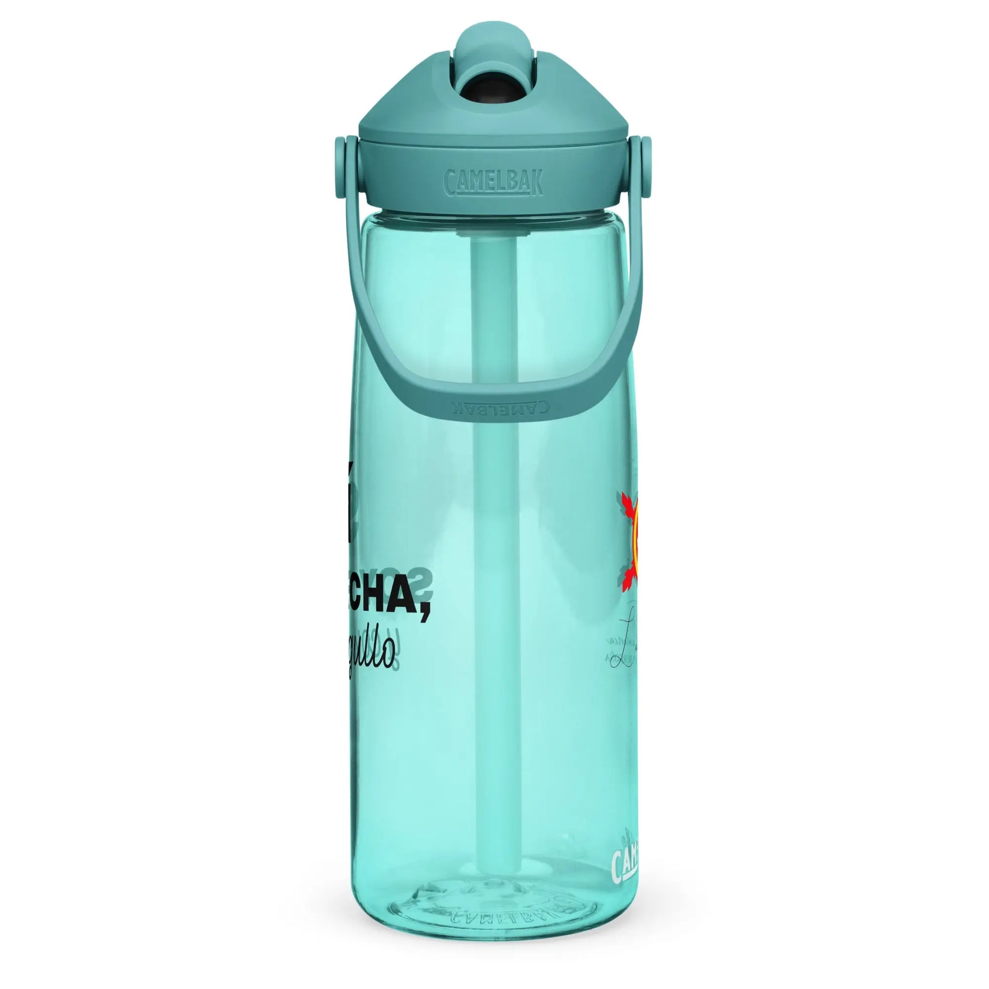 Comprar Botella de agua con tapa y pajita abatible "SÍ, Soy Facha, y con orgullo" La Flamenca de Borgoña Bandera España